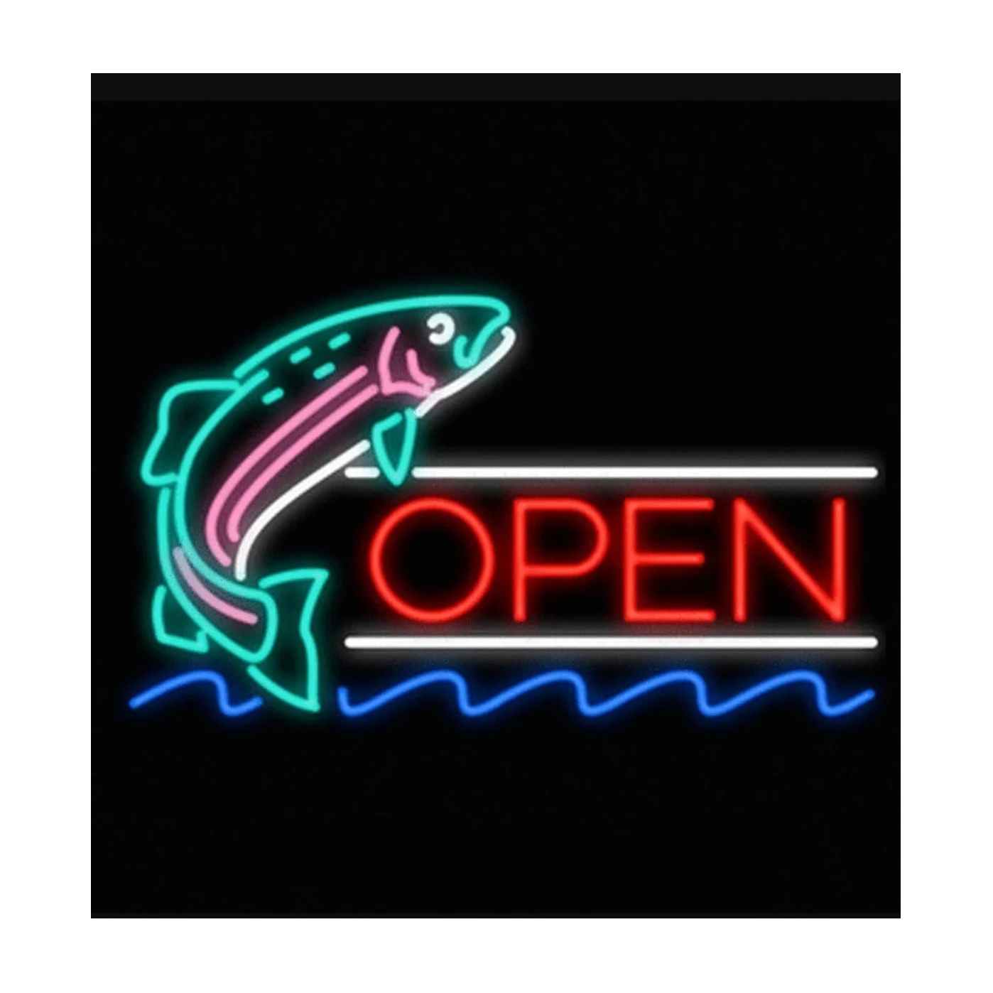 Custom Fishing Neon Sign Restaurant Sea Fish Shop Flex Silicone Pizzeria Kitchen LED Neon Lights for Wall Home Decorom